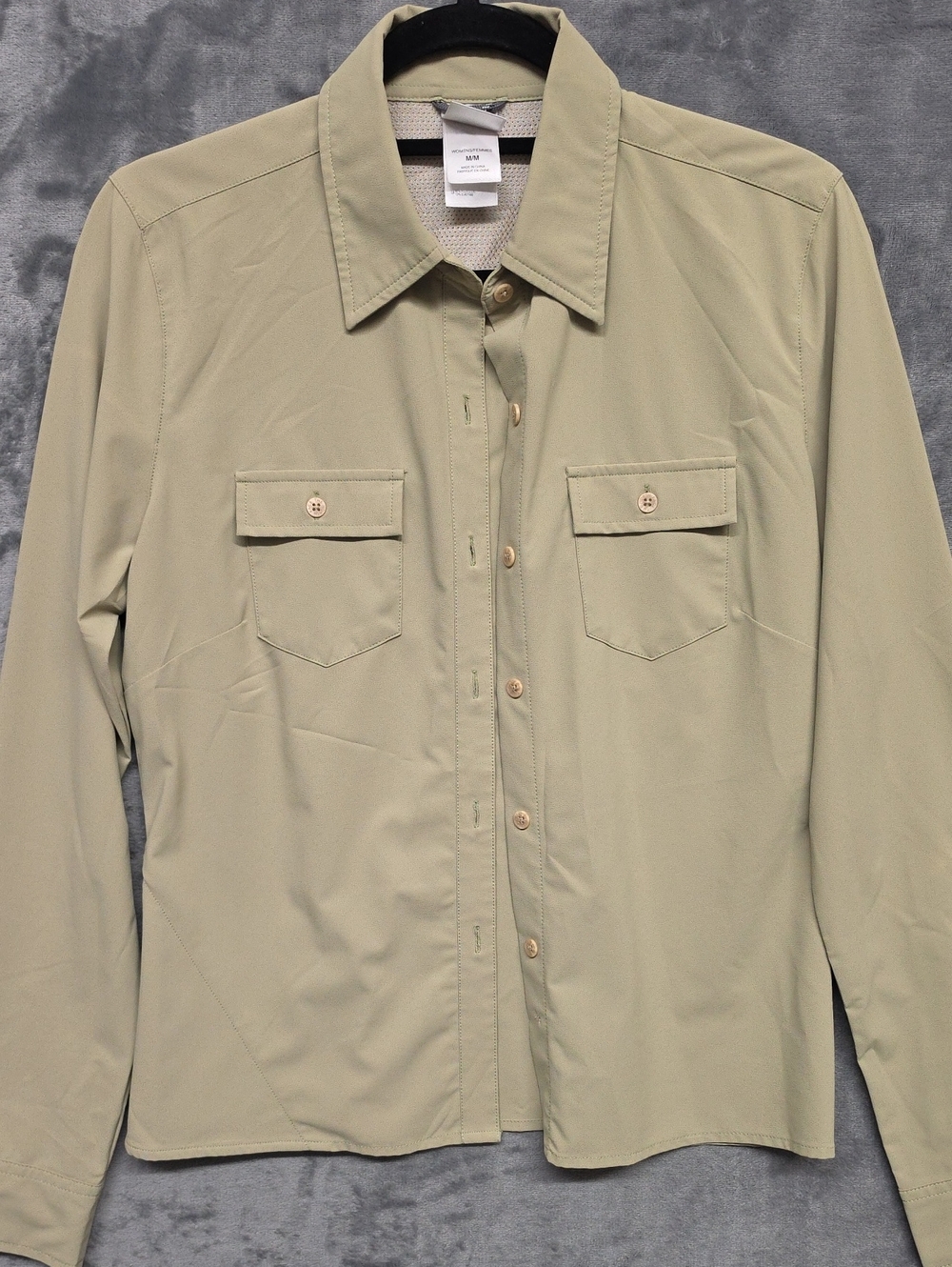 The North Face Women's Button-Down Shirt Jacket in Light Olive